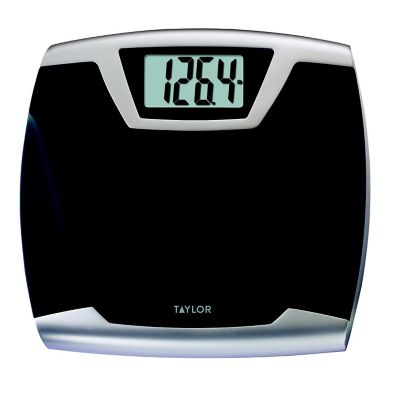 Taylor Digital Bathroom Scale with Rubberized Platform in Black