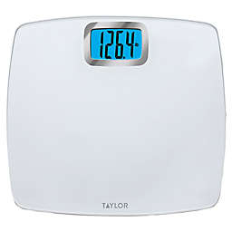 Taylor Glass Digital Bathroom Scale with Bright White Platform