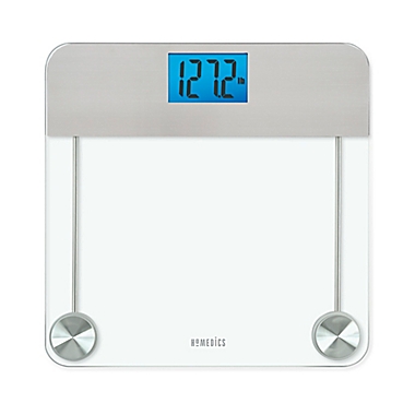 HoMedics&reg; Stainless Steel/Glass Digital Bathroom Scale. View a larger version of this product image.