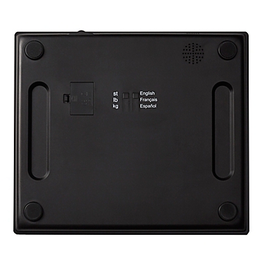 Taylor Extra Wide Digital Talking Bathroom Scale in Black. View a larger version of this product image.
