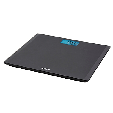 Taylor Extra Wide Digital Talking Bathroom Scale in Black. View a larger version of this product image.