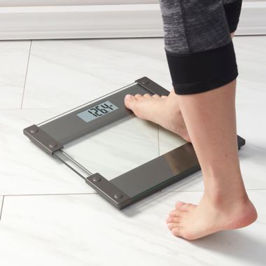 Taylor Digital Glass Bathroom Scale in Farmhouse Design. View a larger version of this product image.