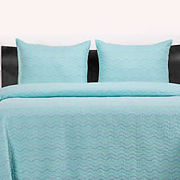 Crayola® 3-Piece Stitched Full/Queen Coverlet Set in Robin's Egg Blue