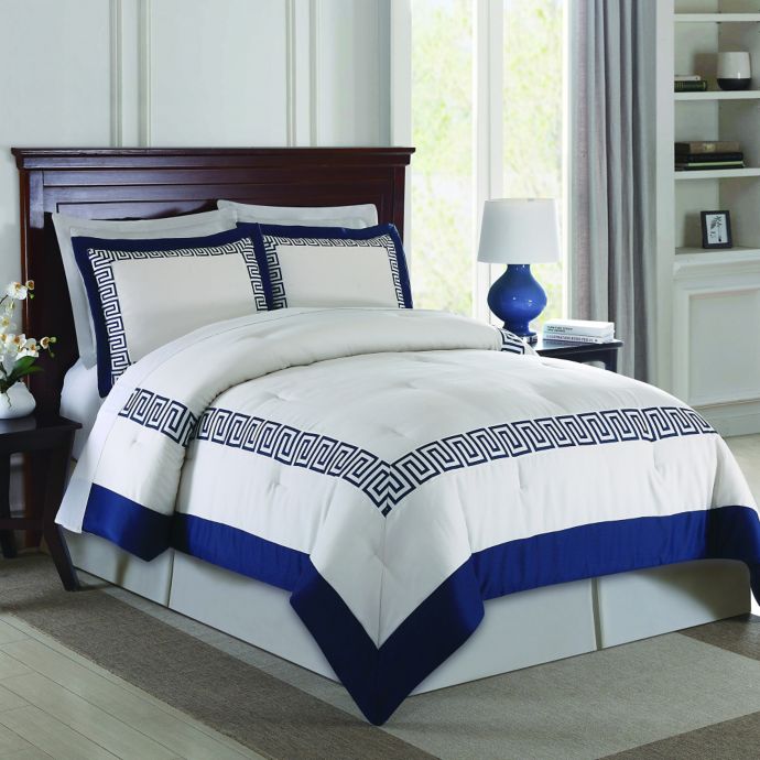 Greek Key 3 Piece Comforter Set Bed Bath Beyond