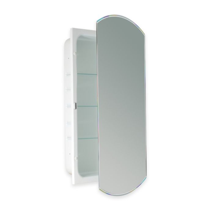 Recessed Beveled Recessed Mirrored Medicine Cabinet In White Bed Bath And Beyond Canada