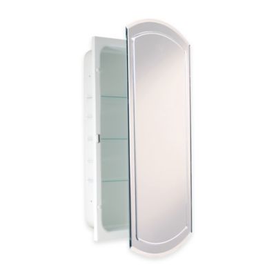 Recessed V Groove Beveled Recessed Mirrored Medicine Cabinet In