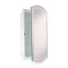 Alternate image 0 for Recessed V-Groove Beveled Recessed Mirrored Medicine Cabinet in White