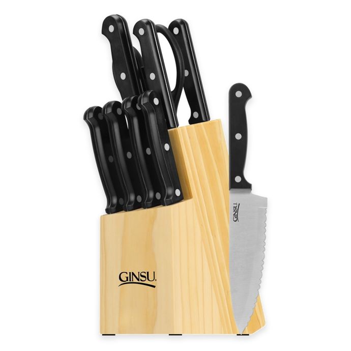 ginsu knife set with block