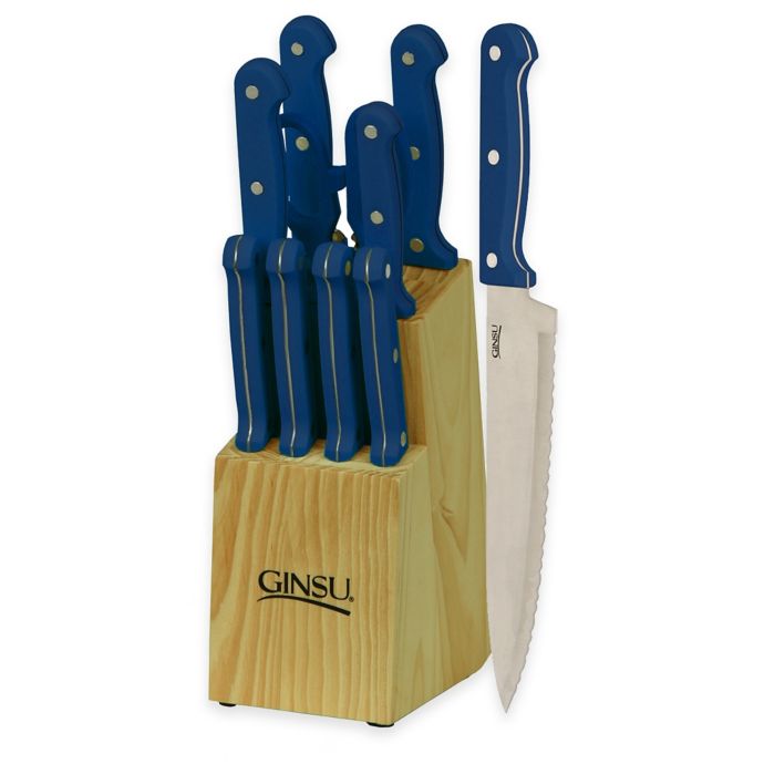 ginsu knife set with block