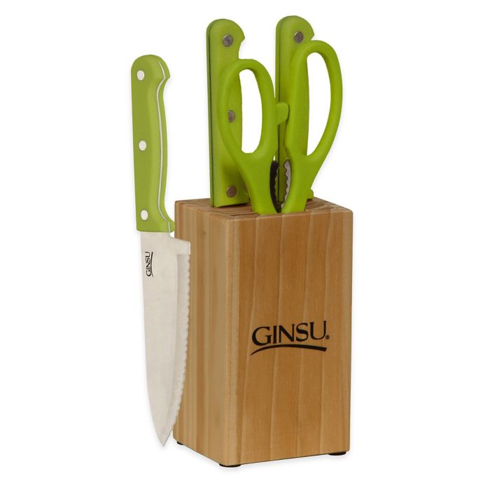 ginsu knife set with block