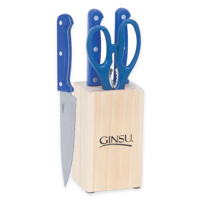 ginsu knife set with block