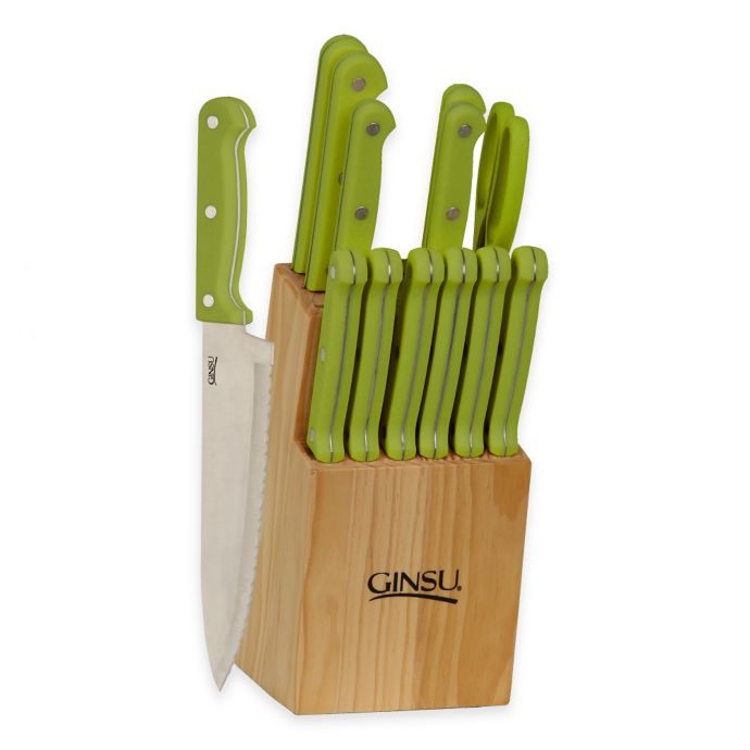 ginsu knife set with block