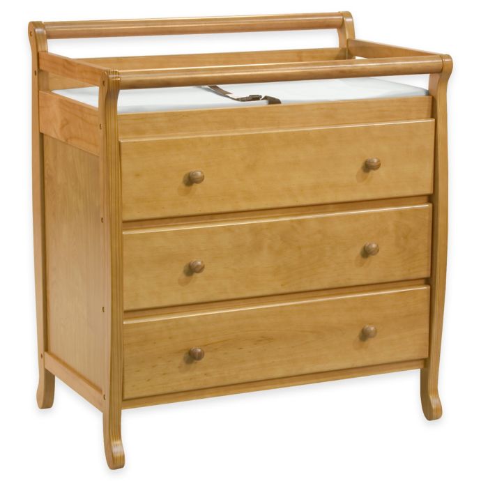 Davinci Emily 3 Drawer Changer Dresser In Honey Oak Buybuy Baby