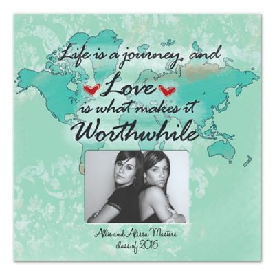 Life is s Journey Worthwhile 12-Inch x 12-Inch Canvas Wall Art