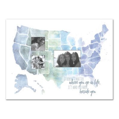 Not Where You Go But Who is By Your Side 12-Inch x 12-Inch Canvas Wall Art