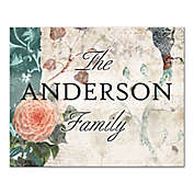 Vintage Cottage Family Sign 20-Inch x 16-Inch Canvas Wall Art