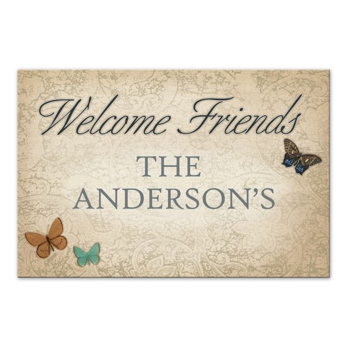 Butterfly Welcome Sign Canvas Wall Art Buybuy Baby