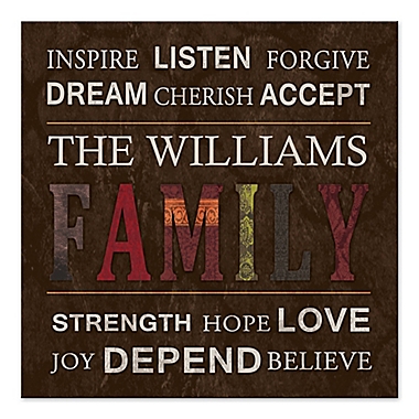 Sweet Family Rules 20-Inch x 20-Inch Canvas Wall Art. View a larger version of this product image.