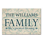 &quot;Life&#39;s Greatest Blessing&quot; Family Sign 24-Inch x 16-Inch Canvas Wall Art