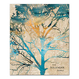 Watercolor Family Tree 20-Inch x 24-Inch Personalized Canvas Wall Art