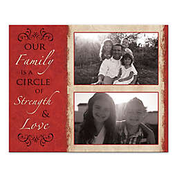 "Family Is a Circle of Strength & Love" 20-Inch x 16-Inch Canvas Wall Art