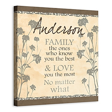 Family Knows You Best 16-Inch x 16-Inch Canvas Wall Art. View a larger version of this product image.