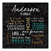 Family Phrases 16-Inch x 16-Inch Canvas Wall Art