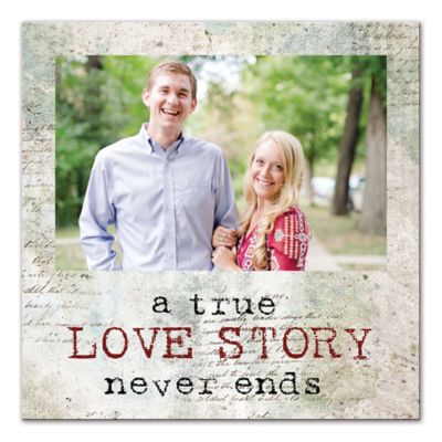 A True Love Story Never Ends 12-Inch x 12-Inch Wall Art