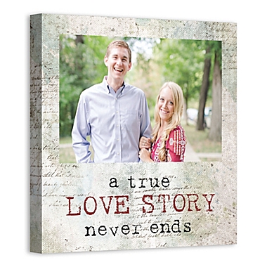 A True Love Story Never Ends 12-Inch x 12-Inch Wall Art. View a larger version of this product image.