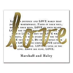 Above All Else, Love 20-Inch x 16-Inch Personalized Canvas Wall Art