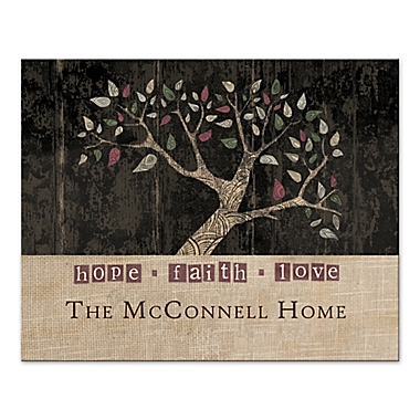 Pied Piper Creative Family Tree &quot;Hope Faith Love&quot; 20-Inch x 16-Inch Canvas Wall Art. View a larger version of this product image.