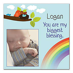 Biggest Rainbow Blessing 16-Inch x 16-Inch Personalized Canvas Wall Art