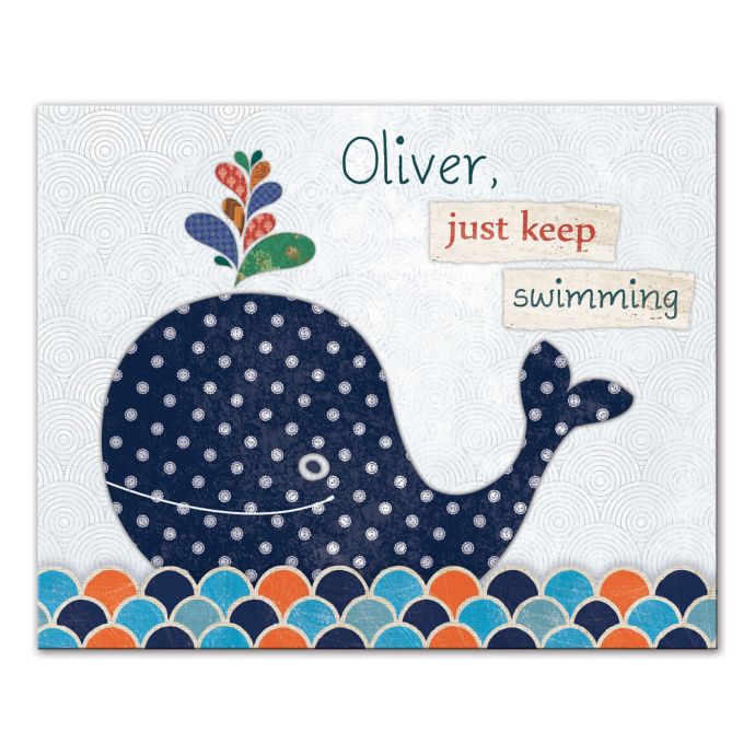 Just Keep Swimming Canvas Wall Art Buybuy Baby