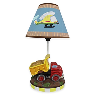 Fantasy Fields by Teamson Kids Transportation Kids&#39; Table Lamp with Canvas Shade. View a larger version of this product image.