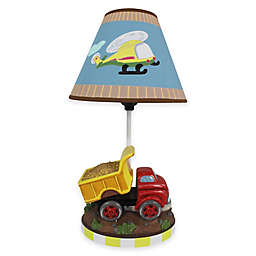 Fantasy Fields by Teamson Kids Transportation Kids' Table Lamp with Canvas Shade