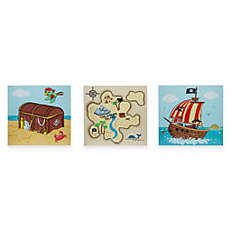 Teamson Fantasy Fields Pirate Island Children's Canvas Wall Art (Set of 3)