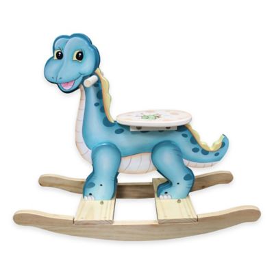 wooden dinosaur rocking horse
