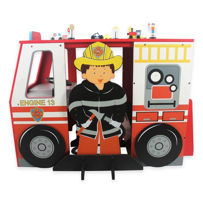 Teamson Kids Fire Engine Desk And Chair Set Buybuy Baby