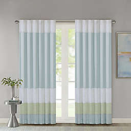 Madison Park Amherst 84-Inch Rod Pocket/Back Tab Window Curtain Panel in Green (Single)
