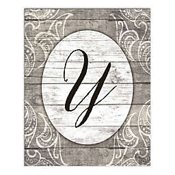 Happily Ever Greige Letter 16-Inch x 20-Inch Canvas Wall Art