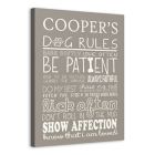Alternate image 1 for Doggie Rules 14-Inch x 11-Inch Personalized Canvas Wall Art