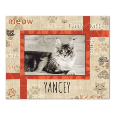 Love Your Cat 10-Inch x 8-Inch Personalized Canvas Wall Art