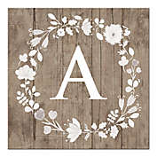Floral Letter 16&#39; x 20-Inch Canvas Wall Art