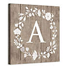 Alternate image 1 for Floral Letter 16&#39; x 20-Inch Canvas Wall Art