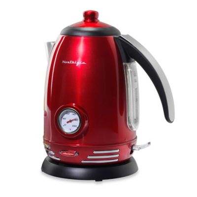 red electric tea kettle