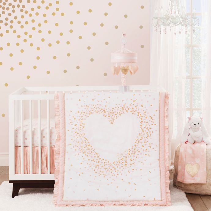 Lambs Ivy Sweetheart 3 Piece Crib Bedding Set Buybuy Baby