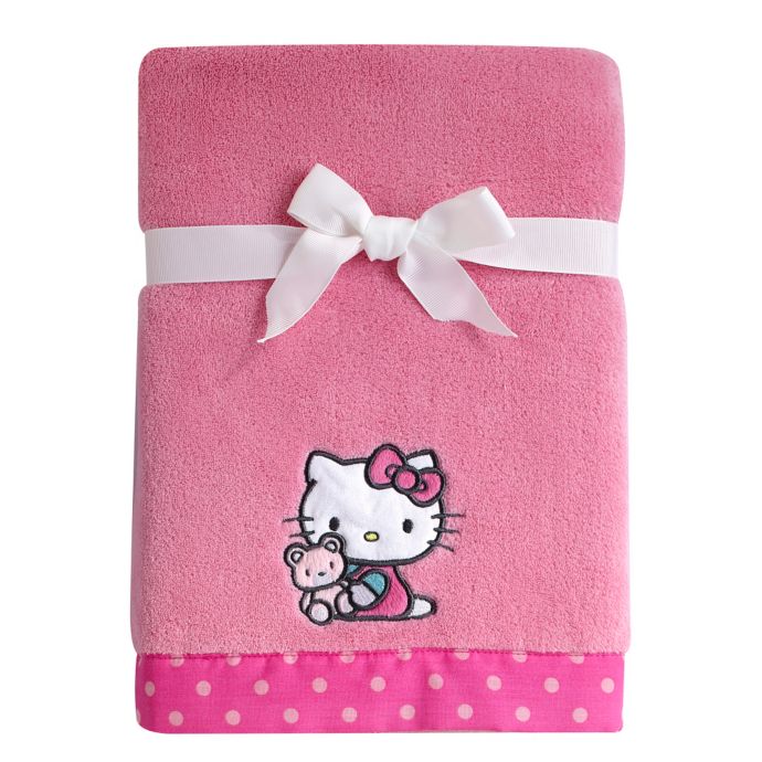 Hello Kitty Cute As A Button Coral Fleece Blanket Bed Bath Beyond