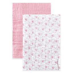 BabyVision® Hudson Baby® 2-Pack Sheep Muslin Swaddle Blankets in Pink