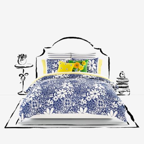 Kate Spade New York Full Queen Monaco Floral Bedding 3 Piece Duvet