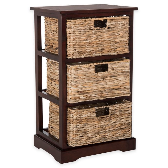 Safavieh Halle 3 Wicker Basket Storage Side Table Bed Bath Beyond